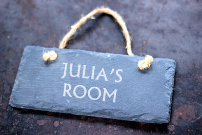 Personalised Bedroom Slate Sign - PersonalisedGoodies.co.uk