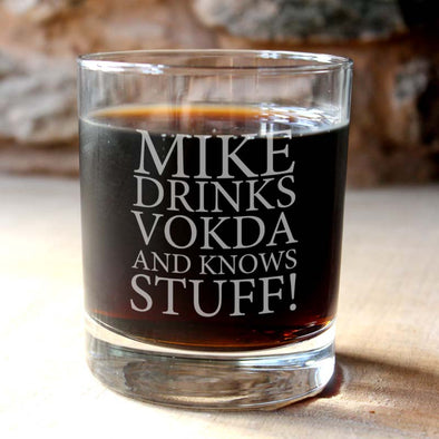 Personalised Tumbler 'Knows Stuff'