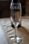 Personalised Monogram Champagne Wine Glass - PersonalisedGoodies.co.uk