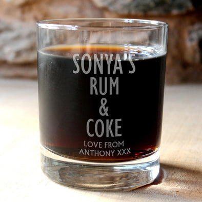 Personalised Rum and Coke Tumbler - PersonalisedGoodies.co.uk