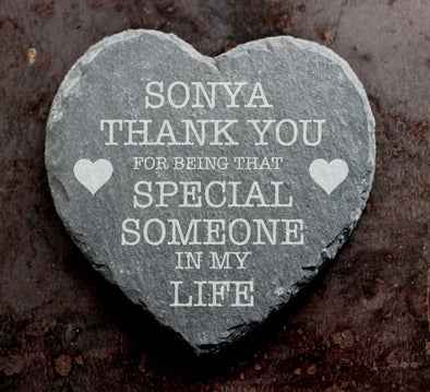 Personalised Valentine Slate Coaster