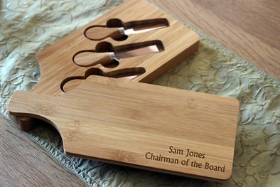 Personalised Cheeseboard with Cheese knife set