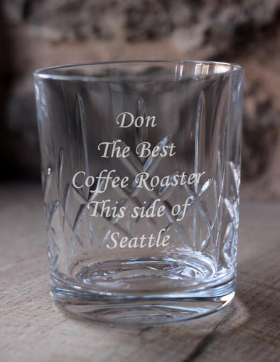 Personalised Engraved Crystal Whisky Tumbler